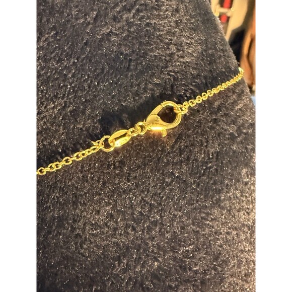 Unbranded Gold/Orange Trunks/Bags Round Charm w/Gold Tone Unbranded 18” Necklace - Picture 6 of 7